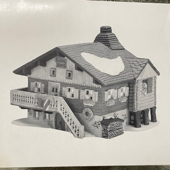 Department 56 Bavarian House Holiday Decor - Gray and White - Picture 1 of 12